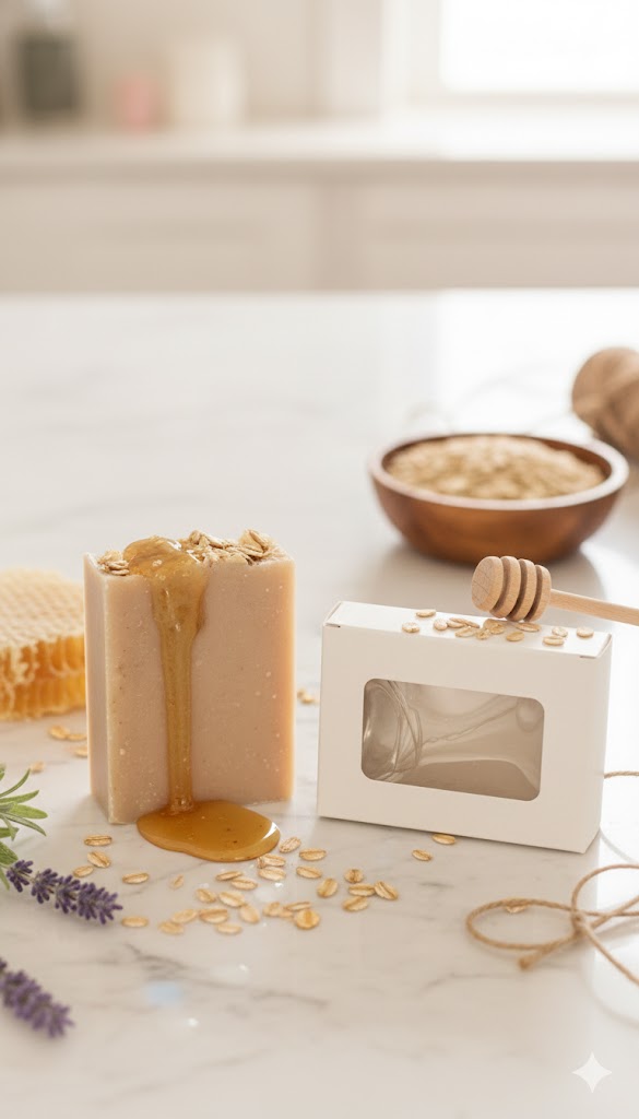 L'Ultra-Doux Réconfort : Savon Avoine, Miel & Lait de Chèvre(Peaux Sensibles)